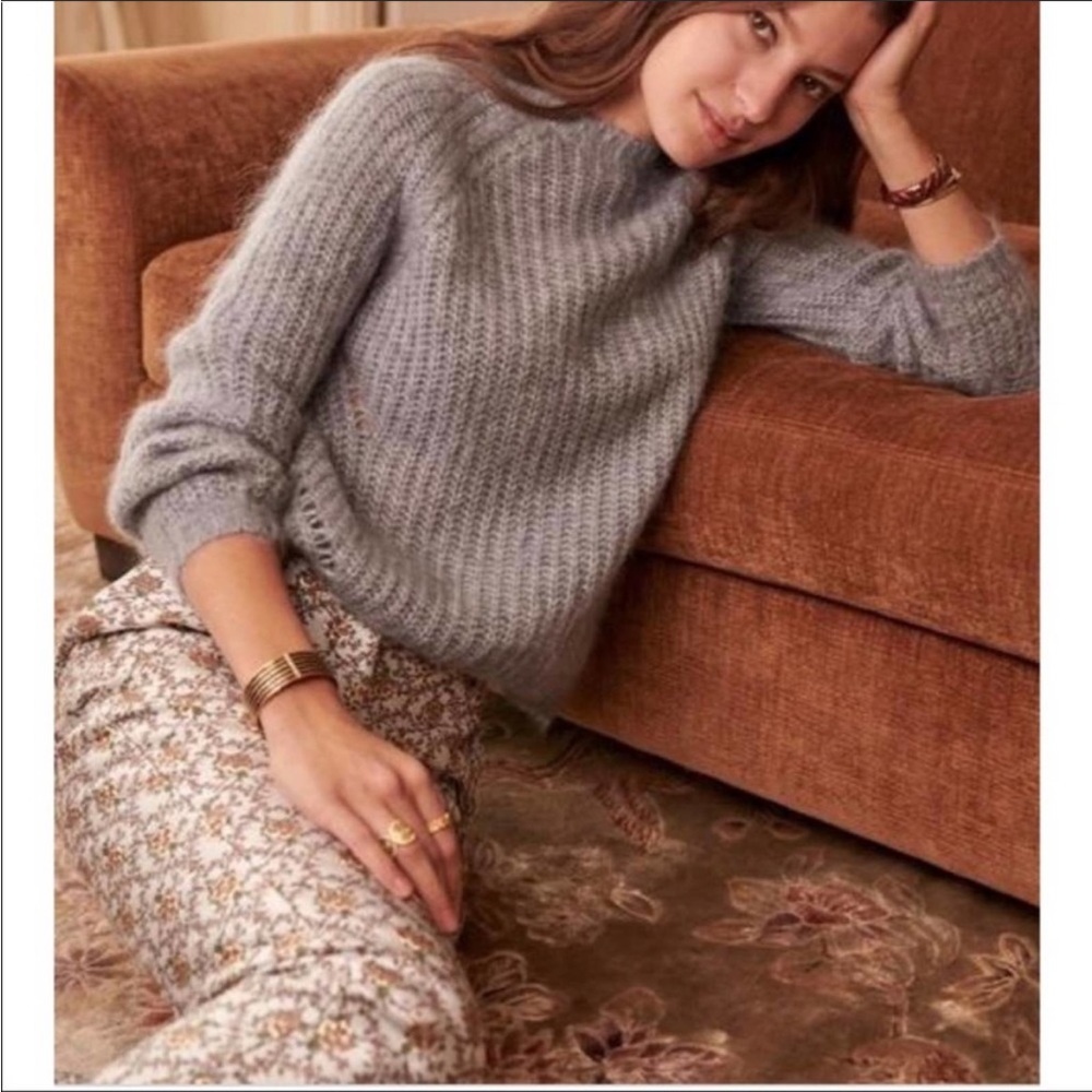 Sézane sweater grey dwee mohair pull